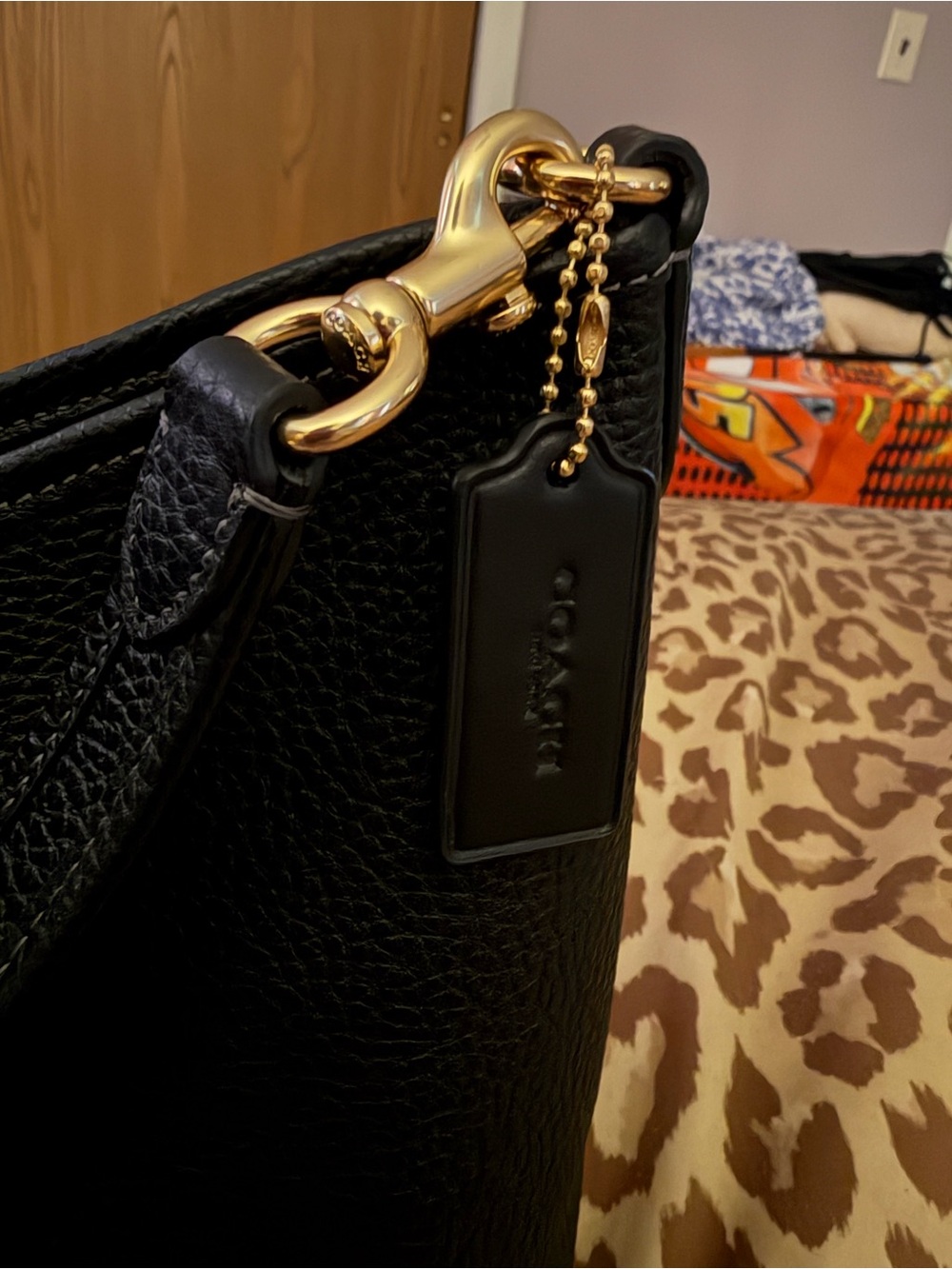 Coach Black Laurel Pebbled Leather Shoulder Bag Like New - Picture 4 of 12
